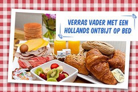 Verras je vader met een Hollands Ontbijt op bed